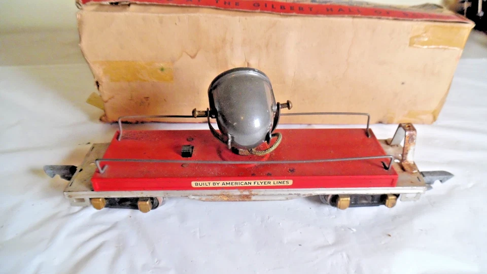 Coche reflector operativo de preguerra hojalata American Flyer sin probar/caja original Foto 2 de 4