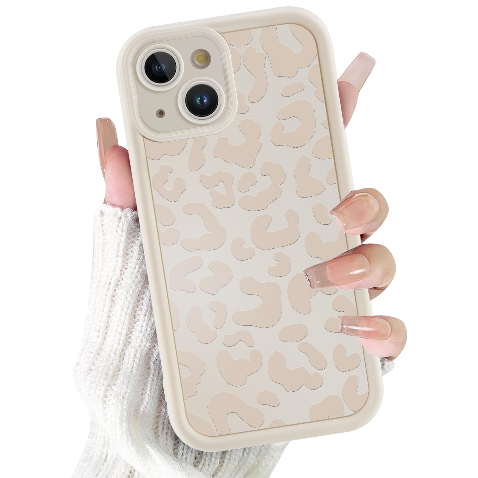 Coque iPhone 15 motif léopard aesthetic pour sublimer votre look quotidien en silicone souple