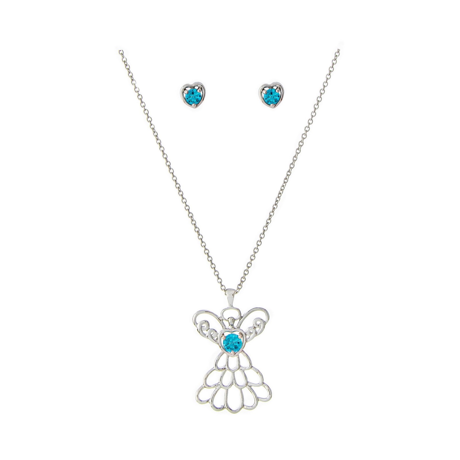 Подсолнечное сад декабре камень Ангел кулон и серьги набор