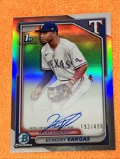 /499 Echedry Vargas 1st AUTO 2024 Bowman Chrome #CPA-EV REFRACTOR AUTOGRAPH