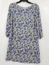 Old Navy Dress Womens Adult Size Medium Multicolor Long Sleeves Floral Zip Back
