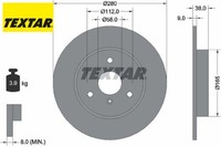 2X Bremsscheibe Textar 92097603 2 Bremsscheiben Vorderachse Vorne