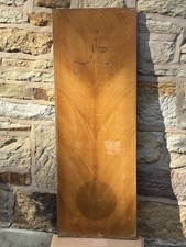 Antique Vienna Wall Clock Wood Marquetry Veneered Back 78cm x 27cm