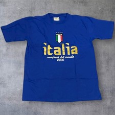 Italia Campioni del Mondo 2006 World Cup Champions Royal Blue T Shirt M