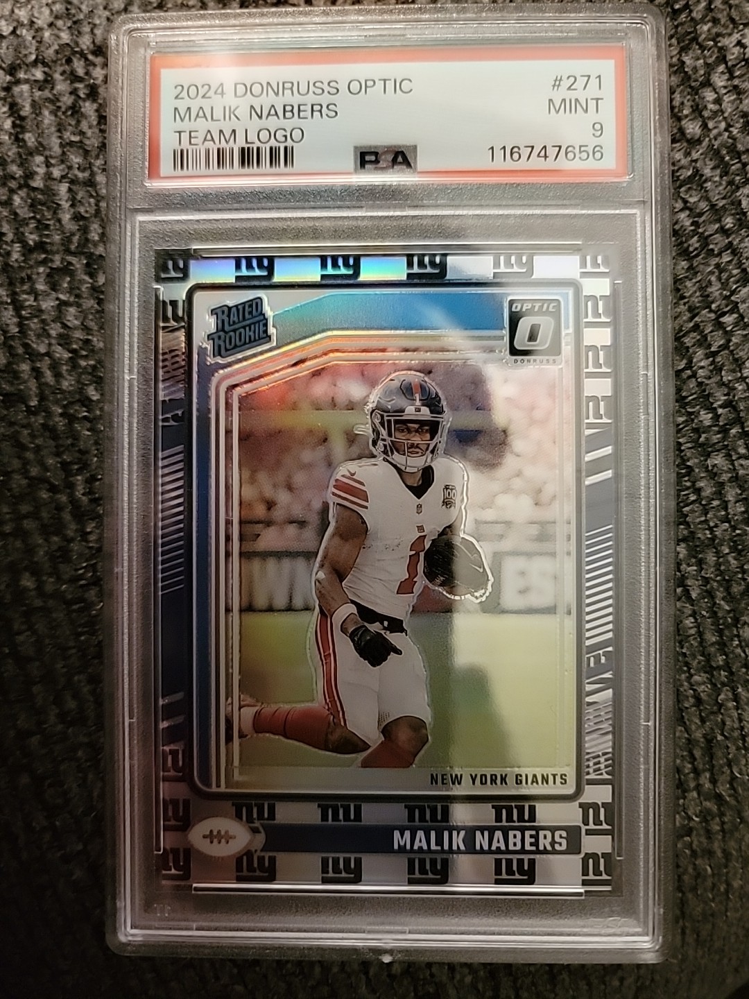2024 Panini Donruss Optic - Rated Rookie Malik Nabers #271 Team Logo Prizm /32
