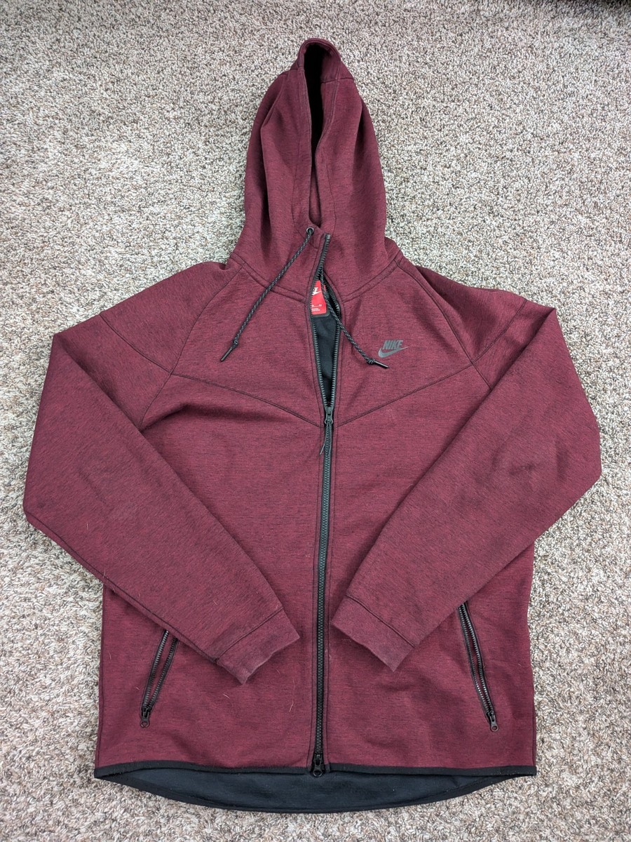 Nike Tech Fleece Windrunner Full Zip Jacket XL Heathered Maroon