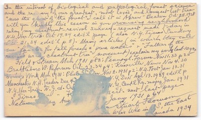 1934 Ridgewood NJ Postmarked Postcard - American Chestnut Tree Revival Survey