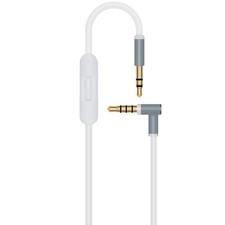 Replacement Inline Remote Mic Extension Audio Cable Cord Compatible White