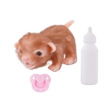 Miniature Reborn Dog Toy Pretend Toys Funny Silicone Dog Doll for Photography