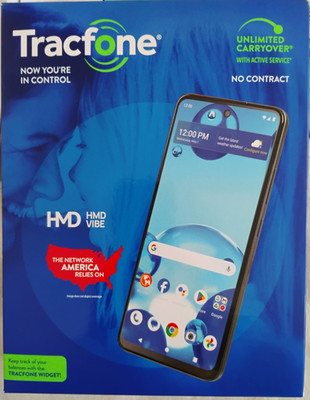 New Tracfone+ 1500 Talk/Text/Data Nokia Cell Phone HMD Vibe Android Smartphone &