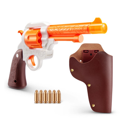 Cowboy Role Play Blaster Kit LED Light Sound Toy Set Holster 6 Rounds