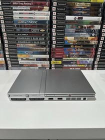 Sony PlayStation 2 PS2 Slim Silver Console Bundle &ndash;Controller / Cables / Tested
