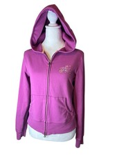 Vintage American Eagle Zip Hoodie Women s Purple Graphic Full Zip Sweatshirt AS