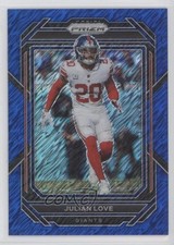 2022 Panini Prizm Blue Shimmer Prizm 7/25 Julian Love #220 1m1a