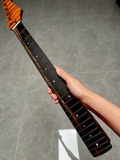 AAAA Ebony fingerboard 22Fret Satin Roasting flame Maple Electric guitar Neck