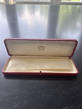 Antique Cartier Jewelry Presentation Box Early Tooled Leather Garland Case