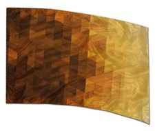 COLOR GUARD FLAGS AMBER MOSAIC SILKS - NEW - 36" x 54" Standard Curved