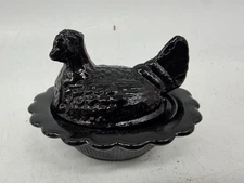 Mini Chick Salt Cellar - Black - Mosser Glass, USA