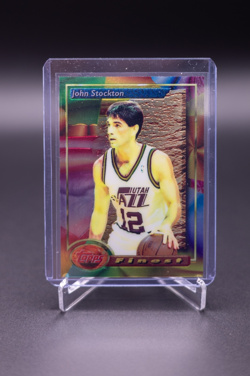 John Stockton #219 (Basketball Cards 1993 Finest) — is it worth grading?