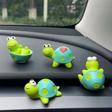 Mini Resin Turtle Figurines Cute Car Dashboard Decor