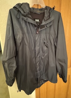 Helly Hansen Lightweight Jacket - Dark Grey - Mens XL Hooded - Underarm Zippers