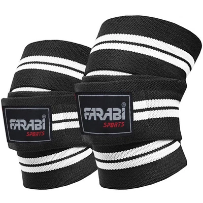 FARABI SPORTS FARABI Kniebandagen Unterstützung Gewichtheben Bandage Gurte Schutz Powerlifting Paar