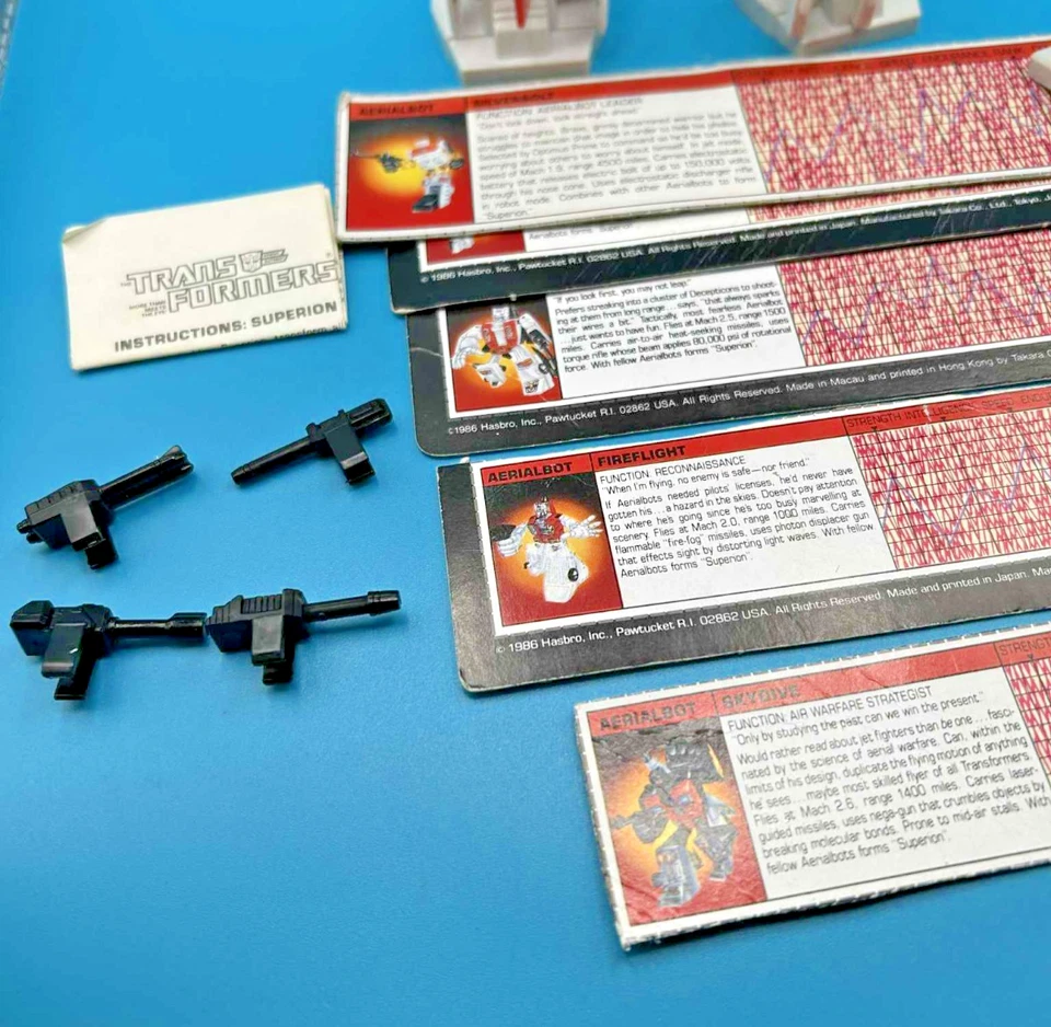 Transformers G1 Superion Near Complete Vintage Aerialbots Silverbolt Hasbro - Image 3 of 4