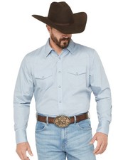 Gibson Trading Co Men's Campfire Solid Long Sleeve Snap Stretch Western Shirt -