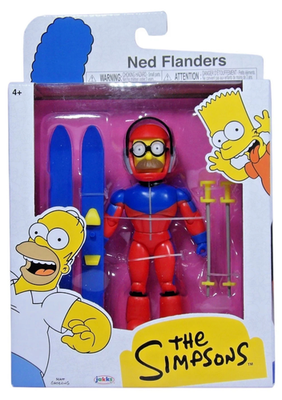 #ad SEXY NED FLANDERS ski suit jakks pacific 5quot; 5 inch wave 6 figure simpsons NEW $29.99
