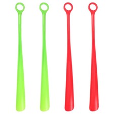 Portable Plastic Shoehorn Long Handle with Anti Slip Grip for Comfortable Use