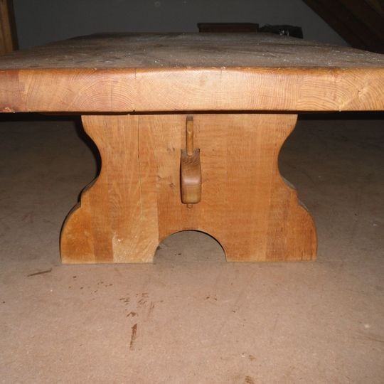 Holz Tisch Wohnzimmertisch Esstisch Eiche massiv aus 1980 vintage