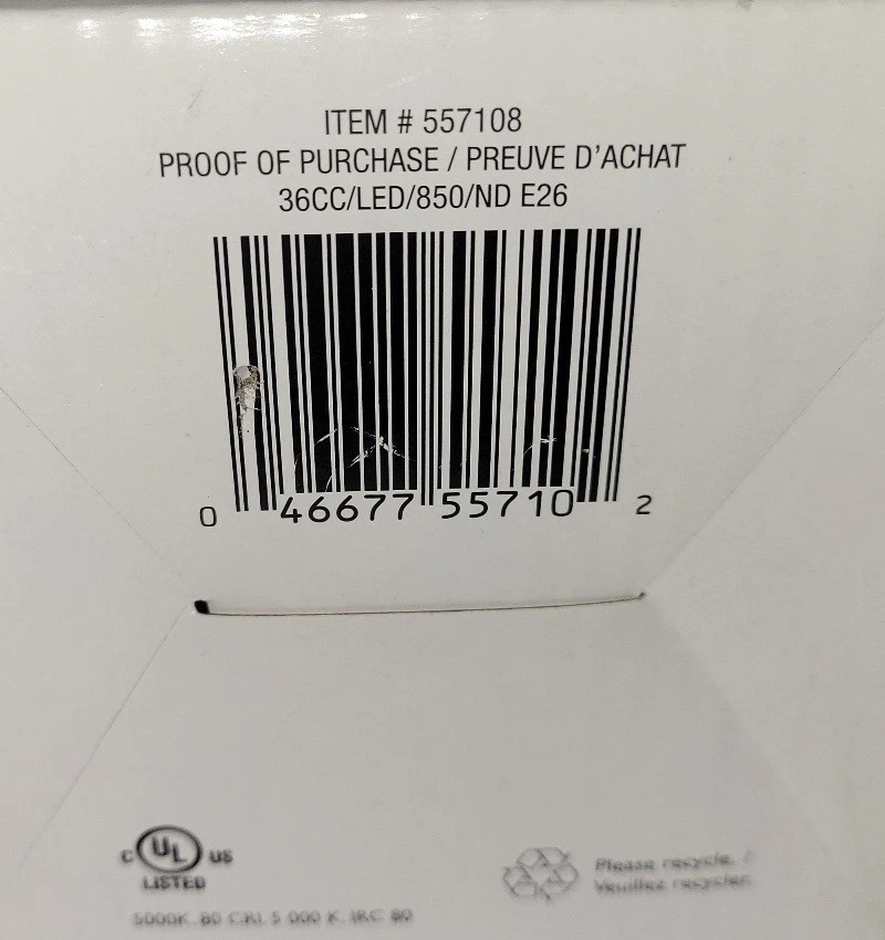 Philips LED HID Retrofit 557108 36 watt 120/277 volt Medium Screw E26 Base 5000k - Image 2 of 4