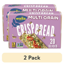 2 pack Wasa Multi Grain Crispbread, Multigrain Crackers, Fat Free, 9.7 oz
