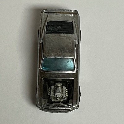 Vintage 1969 Mattel Hot Wheels Redline Mustang Boss Hoss Silver Car Hong Kong