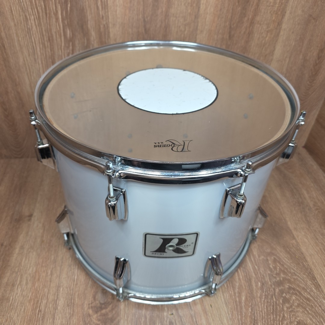 15” ROGERS Big 'R' Rack Tom Drum Pearl White RARE SIZE 12x15
