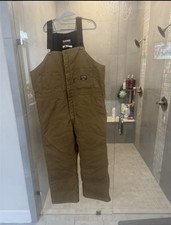 Mens Walls Blizzard Pruf Insulated Rust Heavy Duck Canvas Overalls 2xl