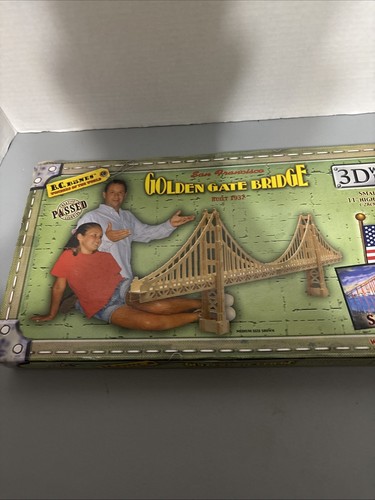B.C. Knochen 3D Golden Gate Bridge Holzpuzzle Neu - Bild 3 von 7