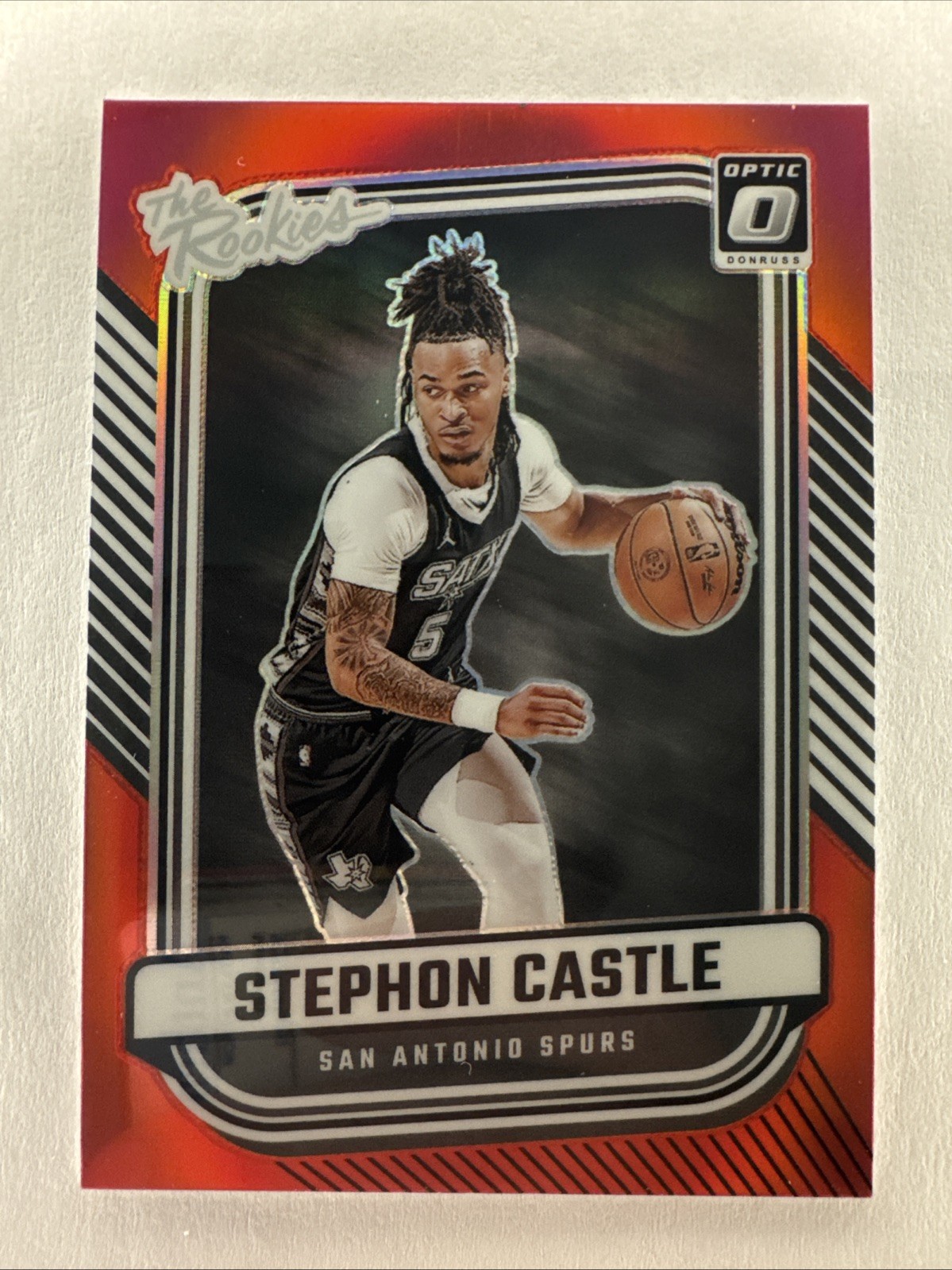 2024-25 Donruss Optic STEPHON CASTLE The Rookies Red Prizm /99 #4 Spurs