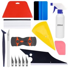 Window Tint Kit 10 Pcs Vinyl Wrap Film Application Tool Squeegee Knife Spray