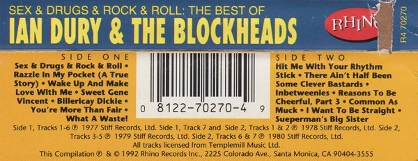 Ian Dury And The Blockheads - Sex & Drugs & Rock & Roll: The Best Of (Cass, Comp - Image 2 of 4