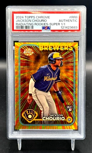 2024 Topps Chrome Jackson Chourio Radiating Rookie Superfractor 1/1 RC SSP PSA
