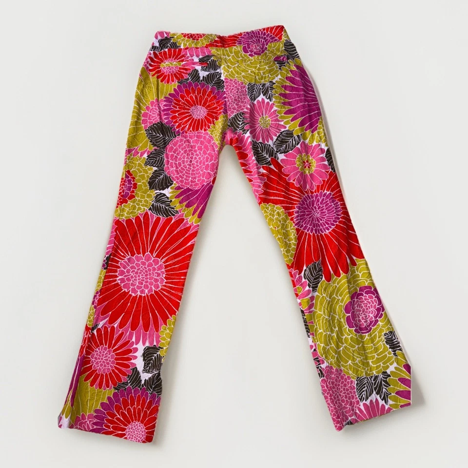 Pantalón para mujer Trina Turk retro ajustado retro floral talla 00 multicolor Foto 4 de 4