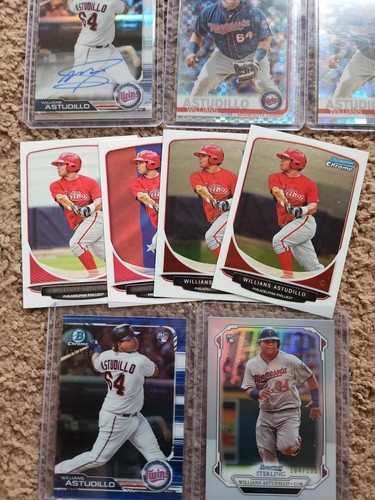 Willians Astudillo Lot Auto Bowman Chrome Sapphire Sterling Refractor Blue - Picture 7 of 7