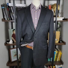 Hugo Boss Pasolinl movie Men's Sport Coat Blazer Two Button Black Charcoal 42L