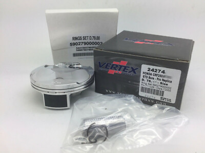 Vertex Kolben Kit Honda CRF 250 Ringe Pin Clips 2004-2007 High Comp 77,97mm 113C