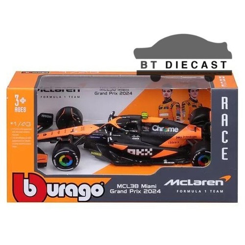 BBURAGO F1 MCLAREN MCL38 MIAMI GP 2024 1/43 #4 LANDO NORRIS 38214 LN - Picture 2 of 2