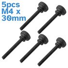 <!--F#f_0-->5pcs M4 x 30mm Black Steel Thumb Screws Knurled Head Nut Lock Clamp Hand Tighten<!--F/-->