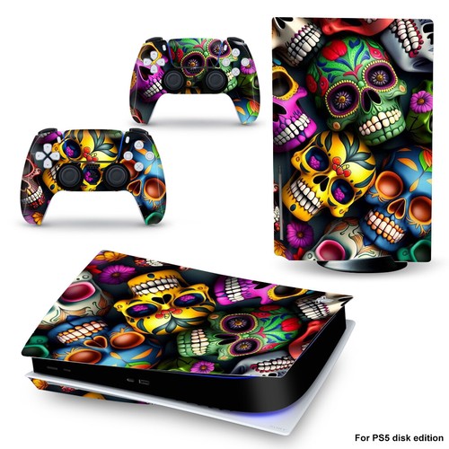 Skulls Horror PS5 Disk Skin Sticker Aufkleber Decal Wrap Controller Console - Bild 6 von 9