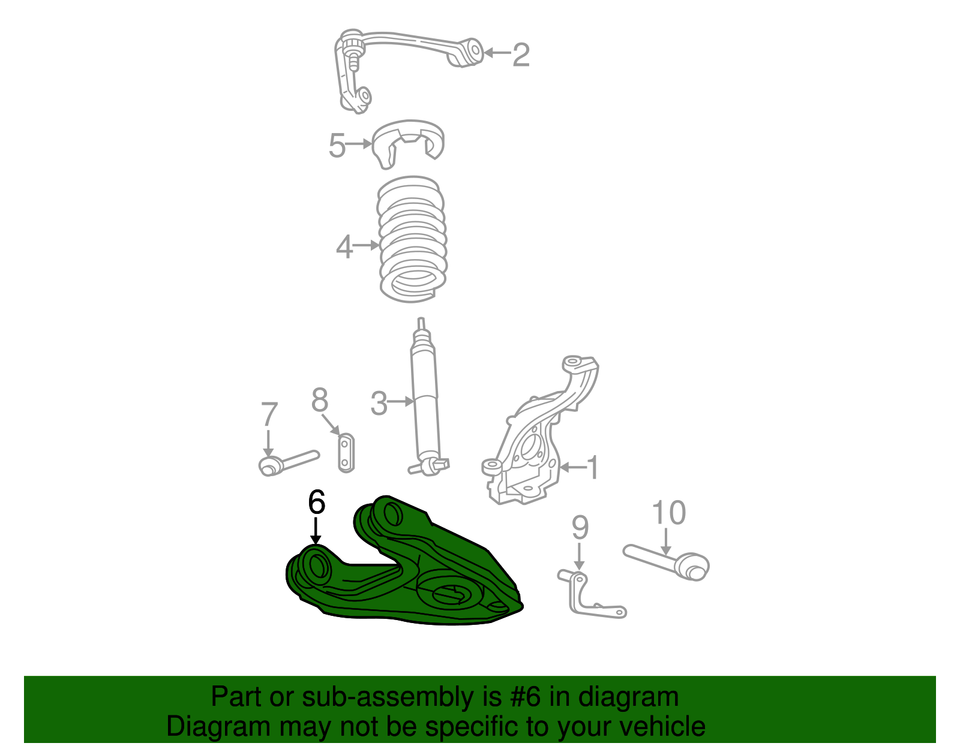 Genuine Ford Arm Assembly Front Suspension 6L1Z3078BA eBay