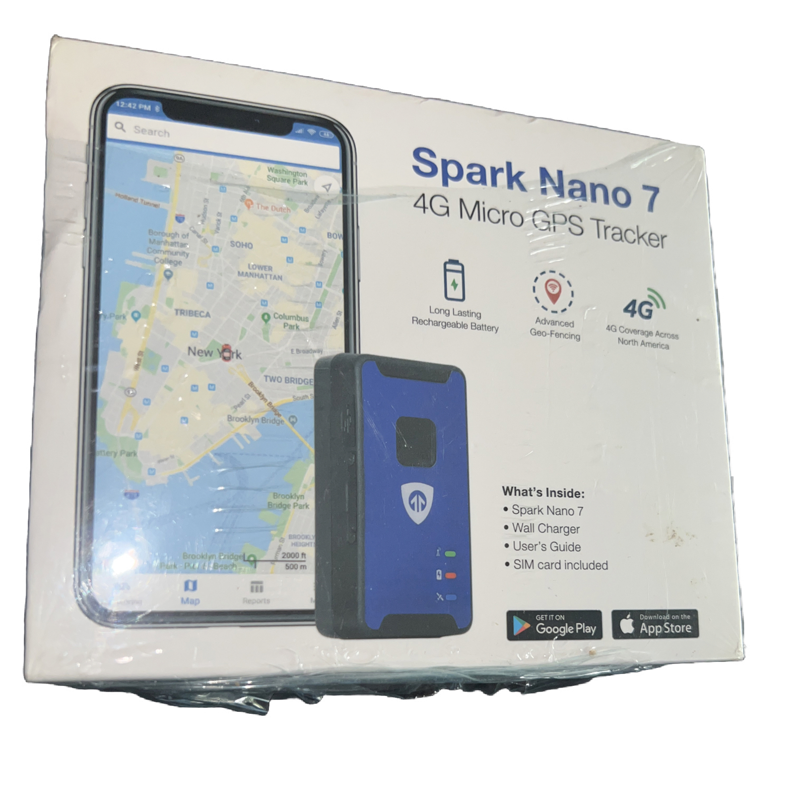 BrickHouse Security Spark Nano 7 LTE Micro GPS Tracker NEW IN BOX! FREE
